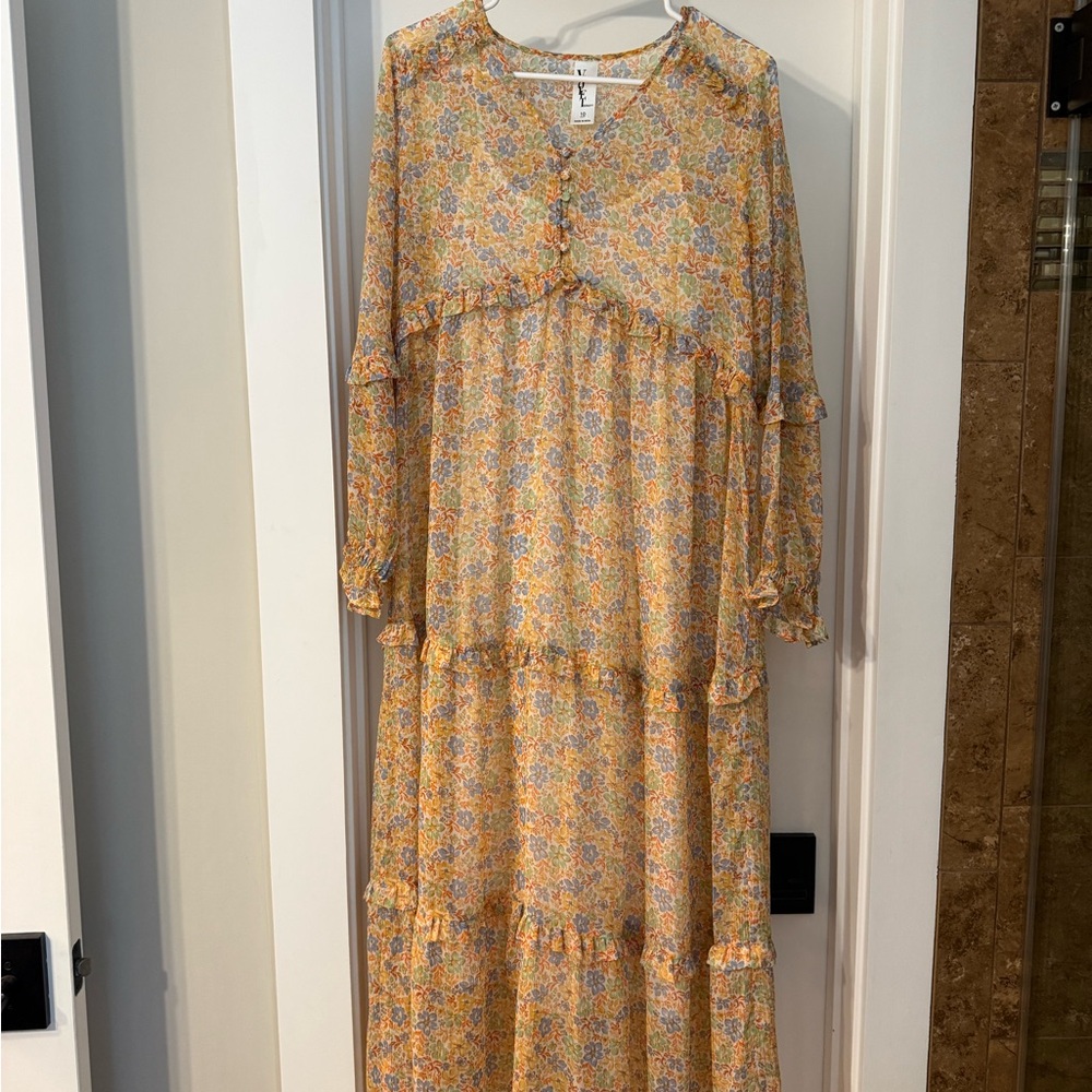ASOS Floral Tiered Maxi Dress